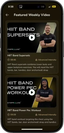 Today Plan screen with the daily workout
